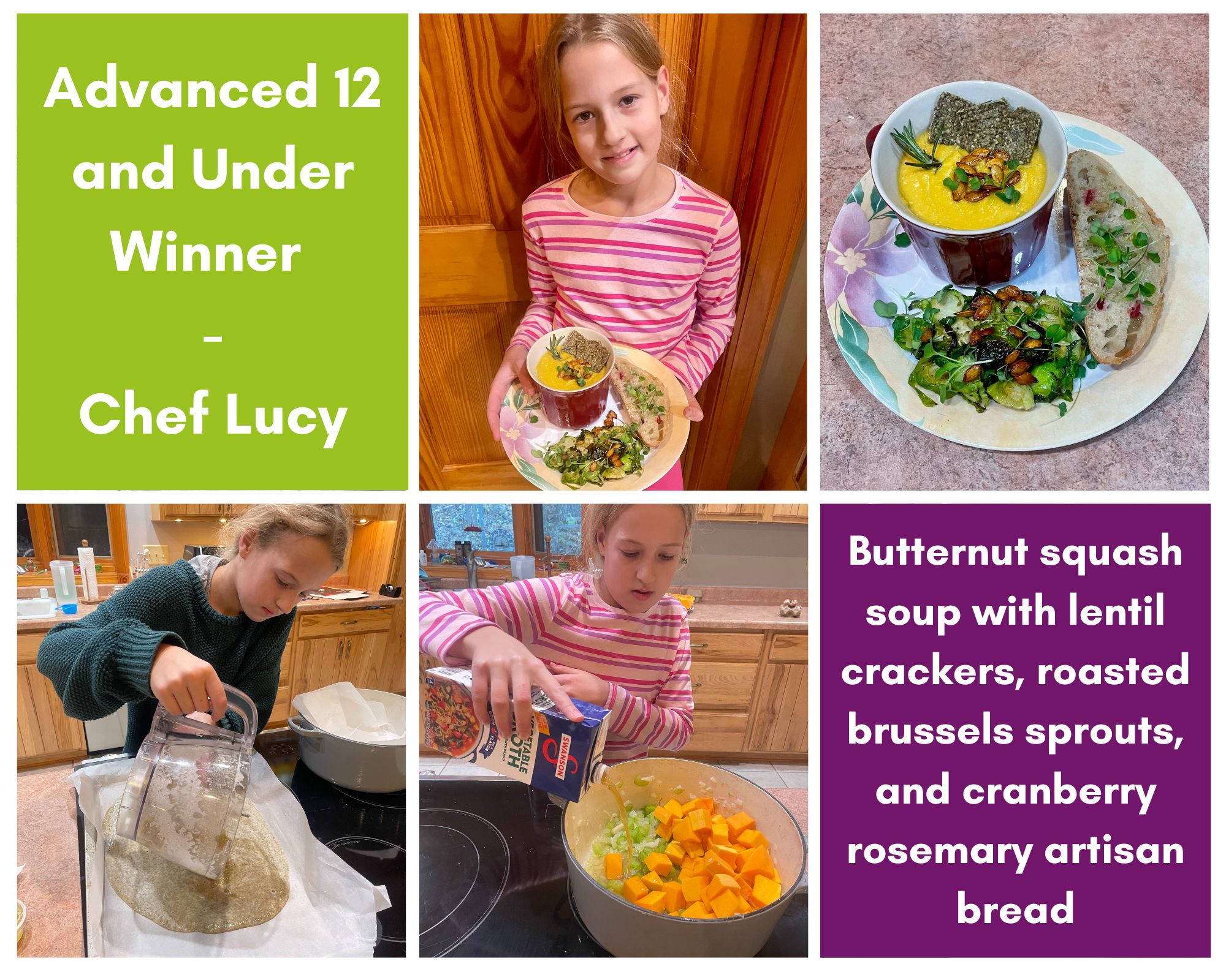 Advanced 12 and under winner Chef Lucy