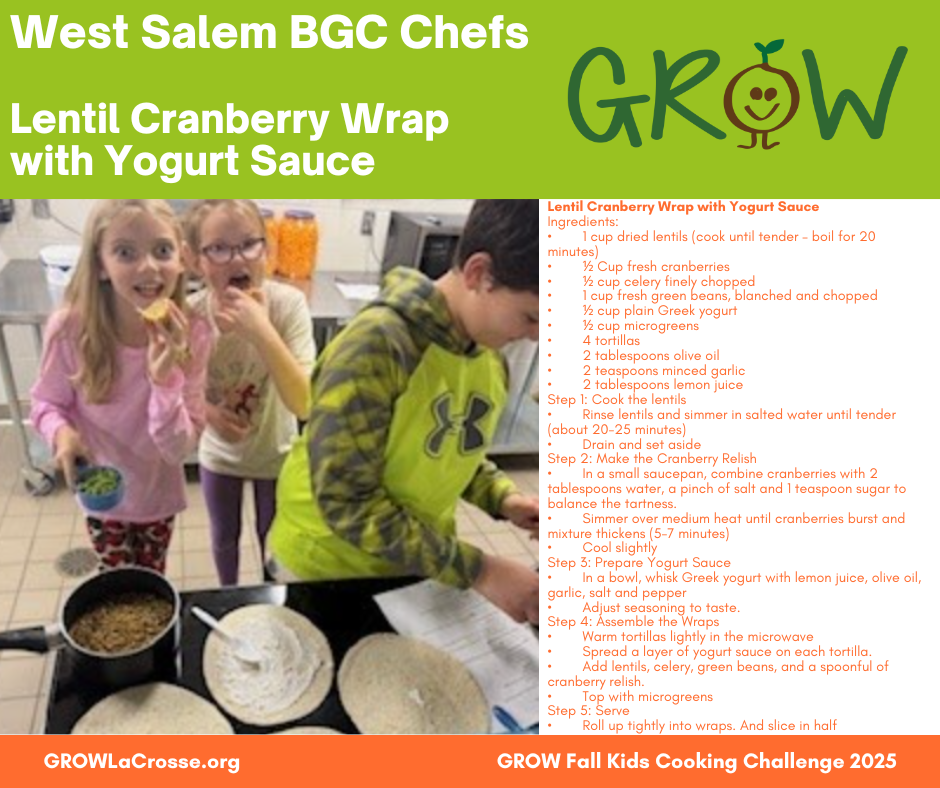 West Salem BGC Chefs’ Recipe Card