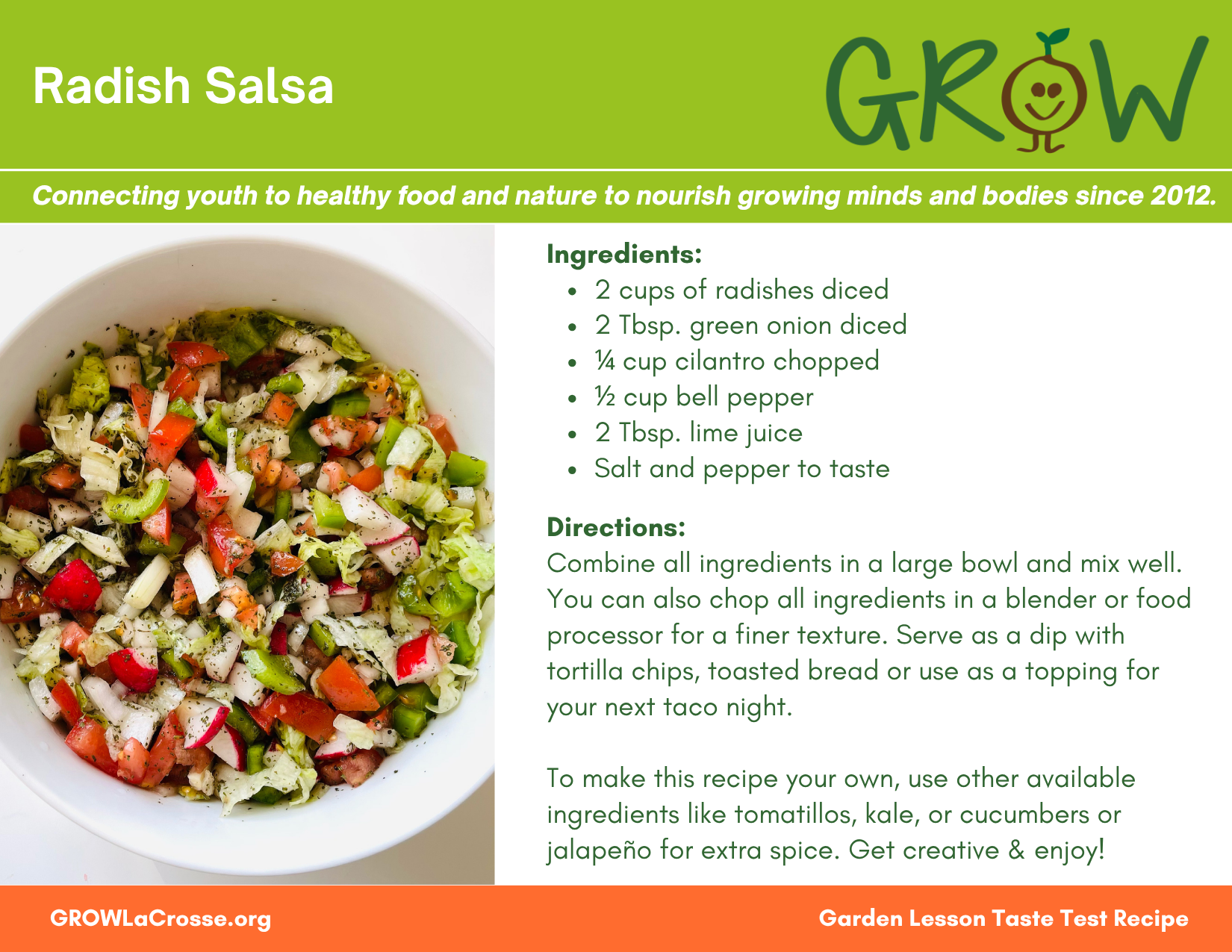 Radish Salsa Recipe 2026 4.25x5.5
